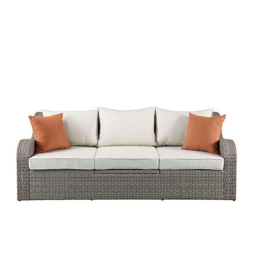 Salena Patio Sofa W/2 Pillows & 2 Ottomans