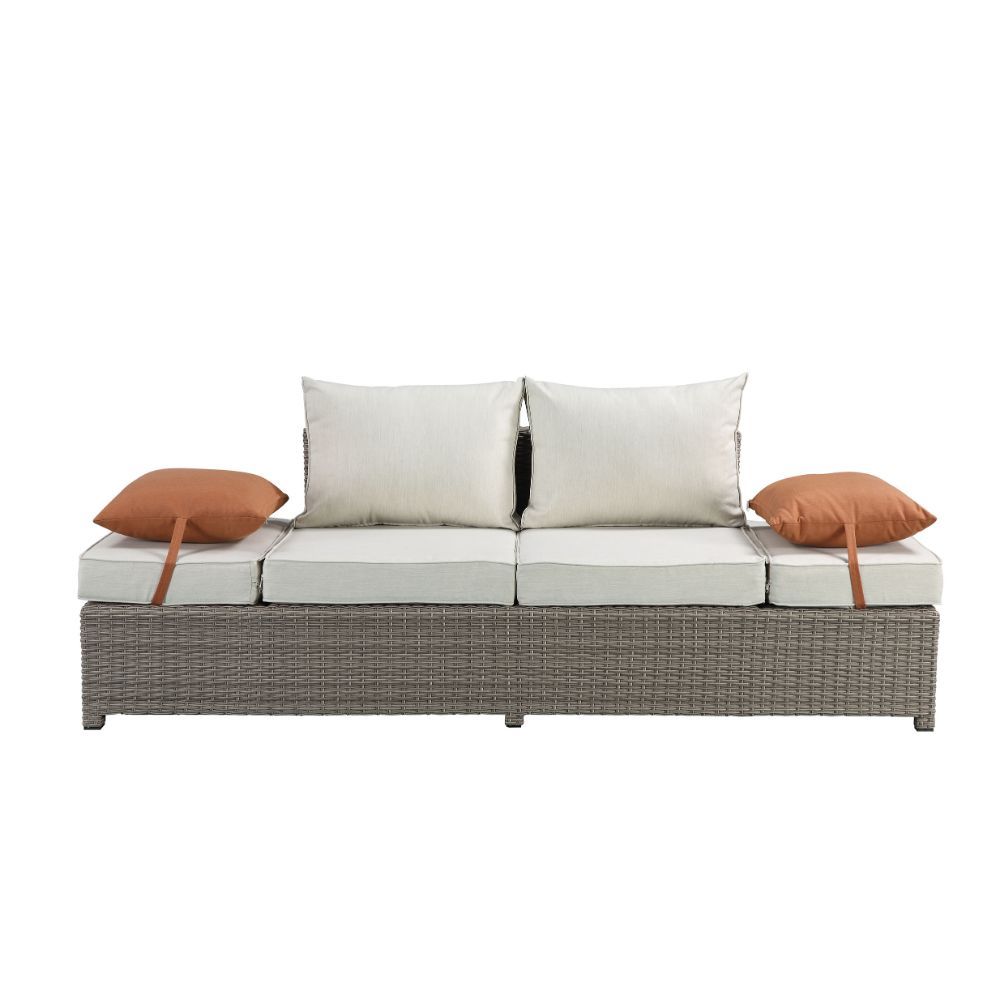 Salena Patio Sofa W/2 Pillows & Ottoman